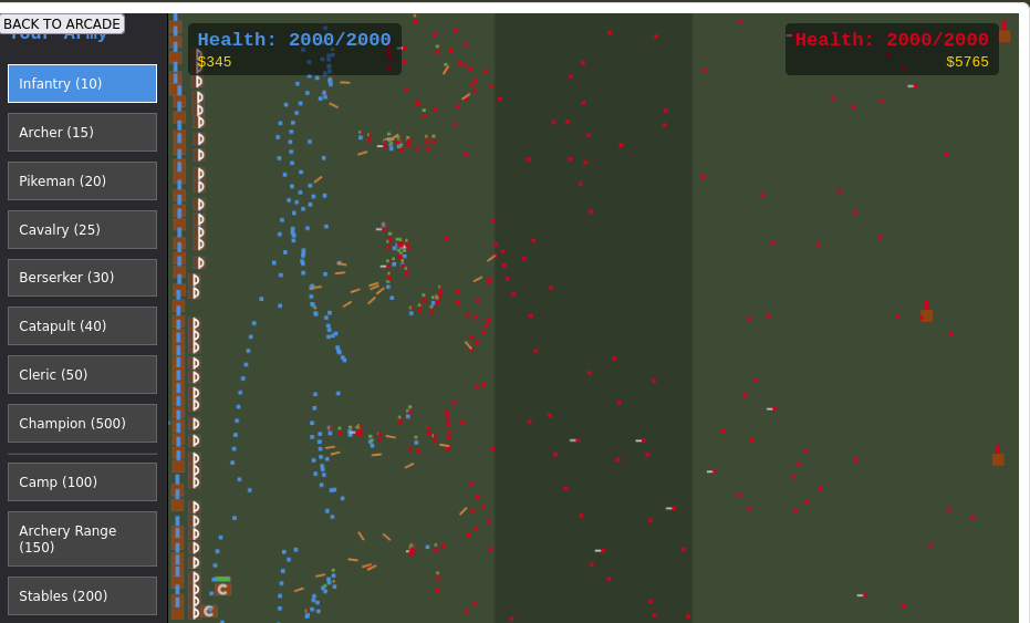 Massive Bit Army Combat Sim